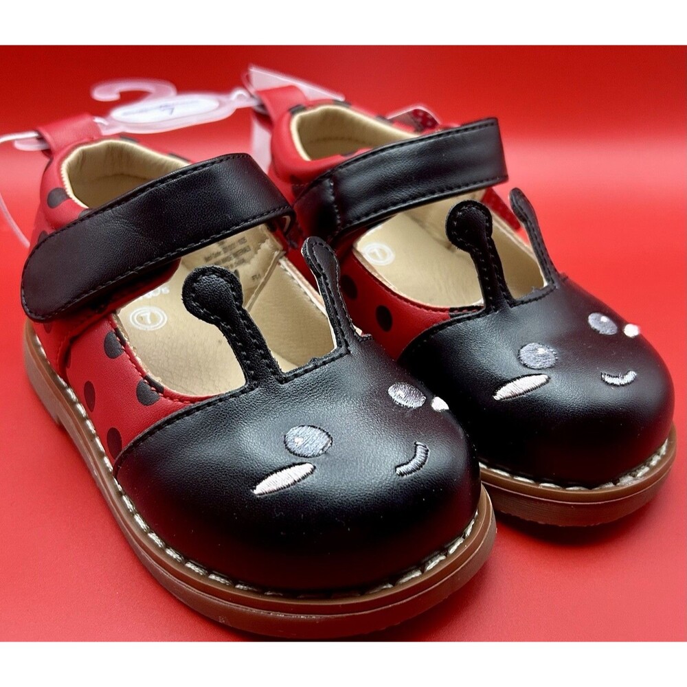 Cracker Barrel SG Stepping Stones Ladybug Mary Janes Viral TikTok Shoes NEW! 7Y
